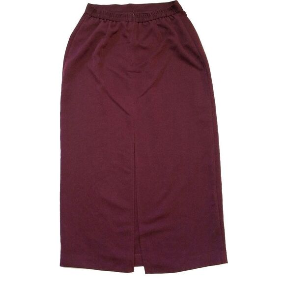 𝅺Vintage Maroon Pencil Skirt Jacket Jessica Howard - Picture 7 of 8